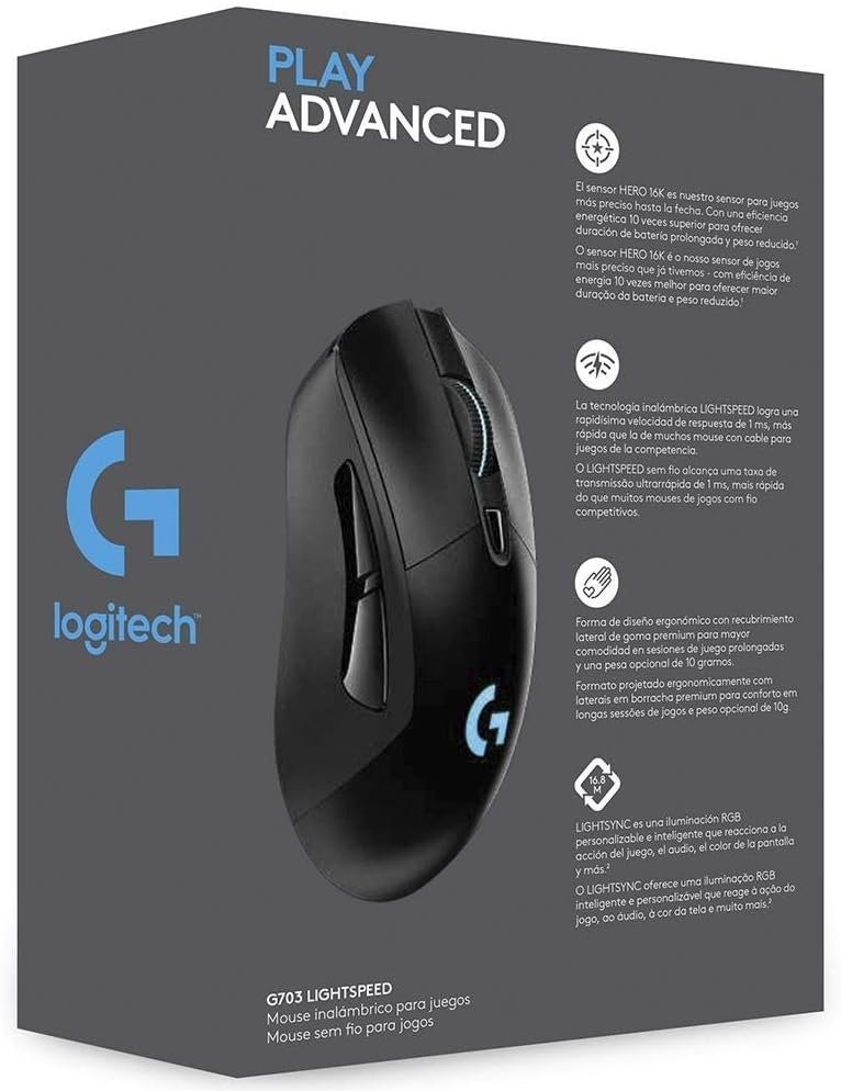 Mouse Gamer Sem Fio Logitech G703 LIGHTSPEED melhor custo beneficio